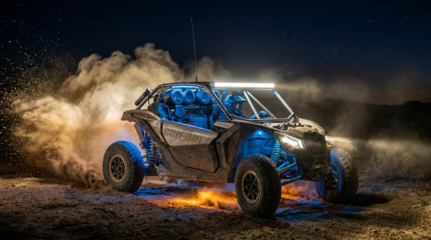 Can-Am UTV with LED lights